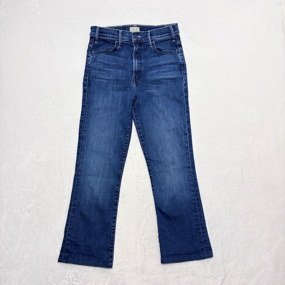 MOTHER The Hustler Ankle High Rise Flare Jeans Heirloom Sz 29 Model Off Duty